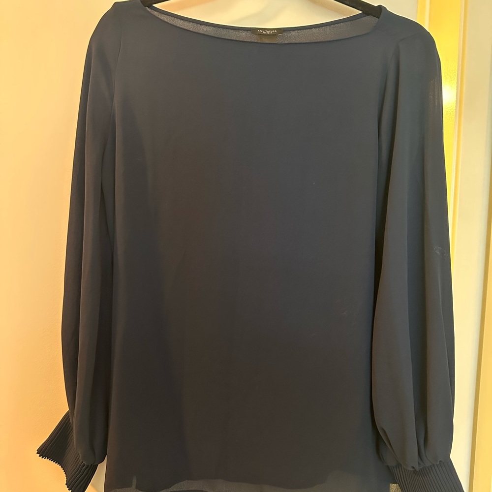 Elegant Navy Blue Women's Top